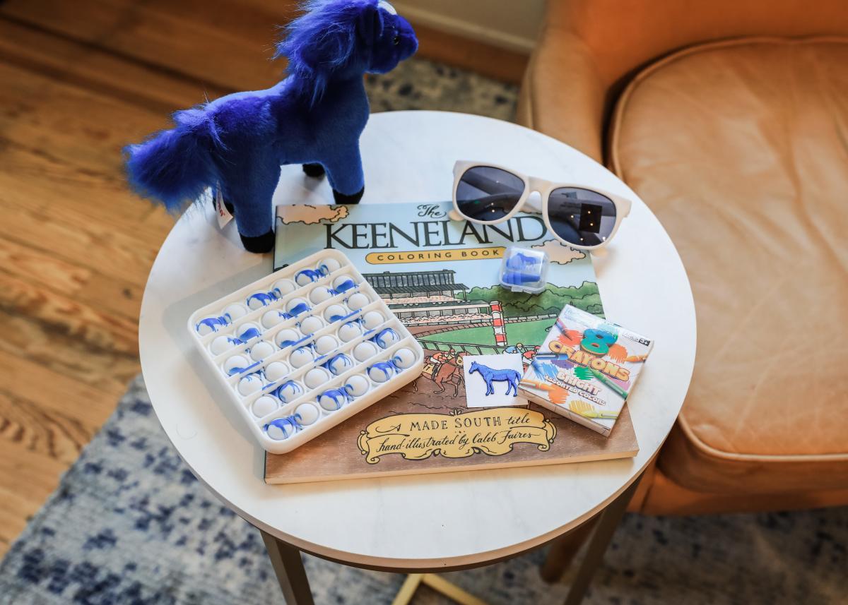 Items on table that are provided with sensory kits
