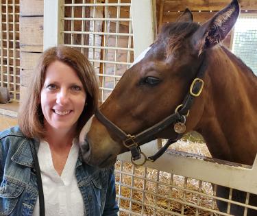 Up close and personal with thoroughbred horses